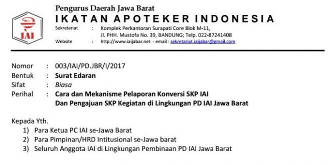 pd iai jabar surat edaran